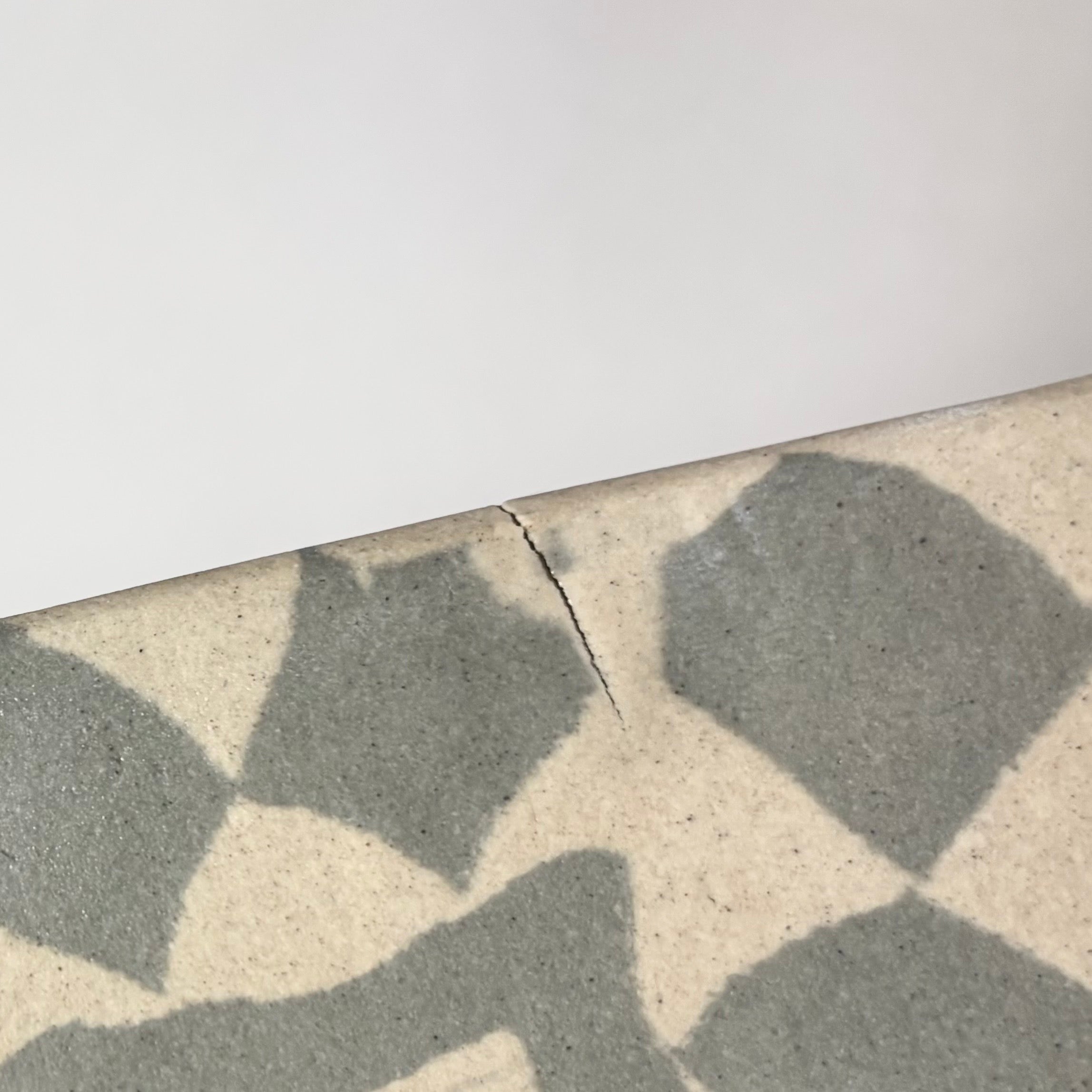 Nerikomi Tile Wall Pattern Square Bowl with Wide Rim B