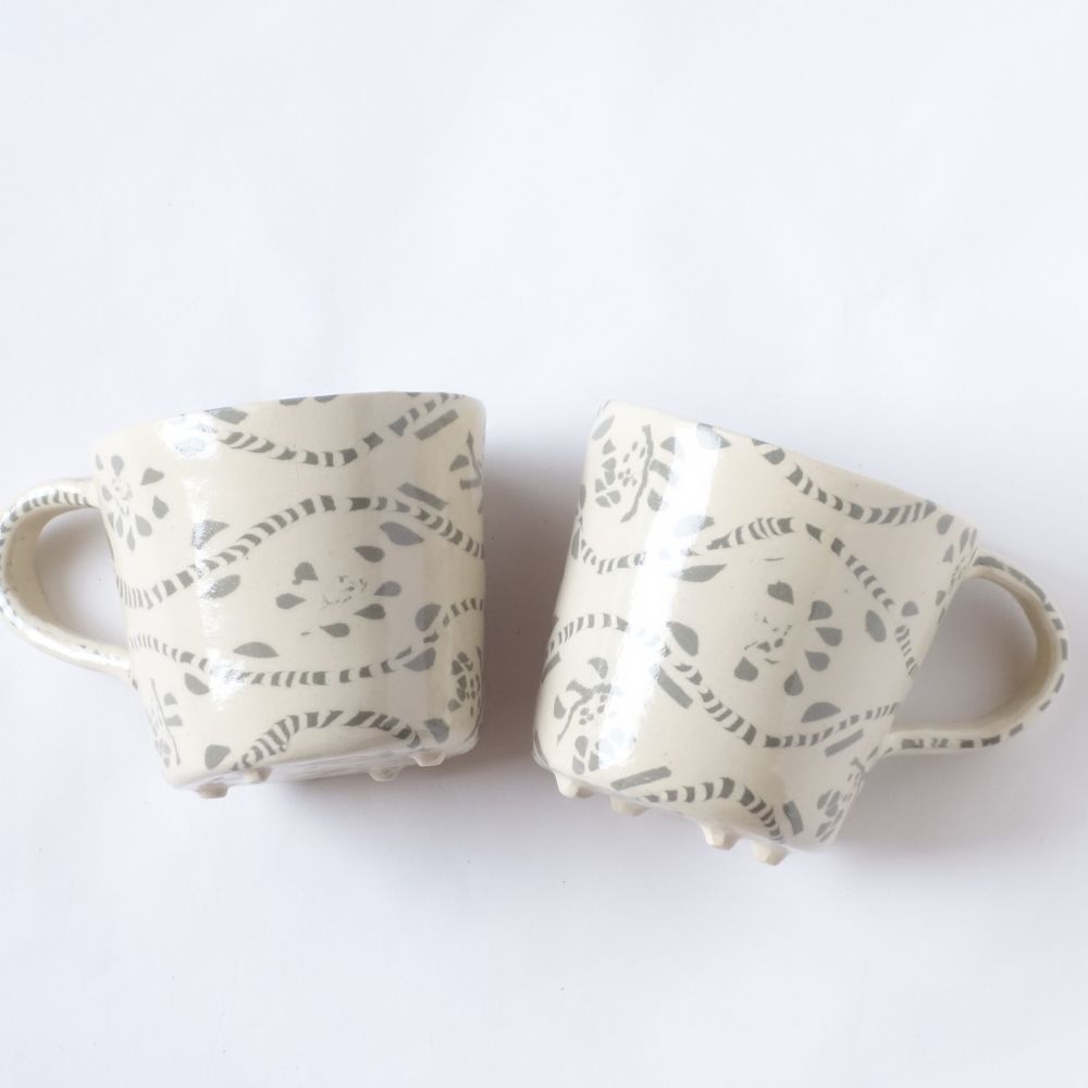 Nerikomi Hua Hua Vintage Fabric Pattern Mug