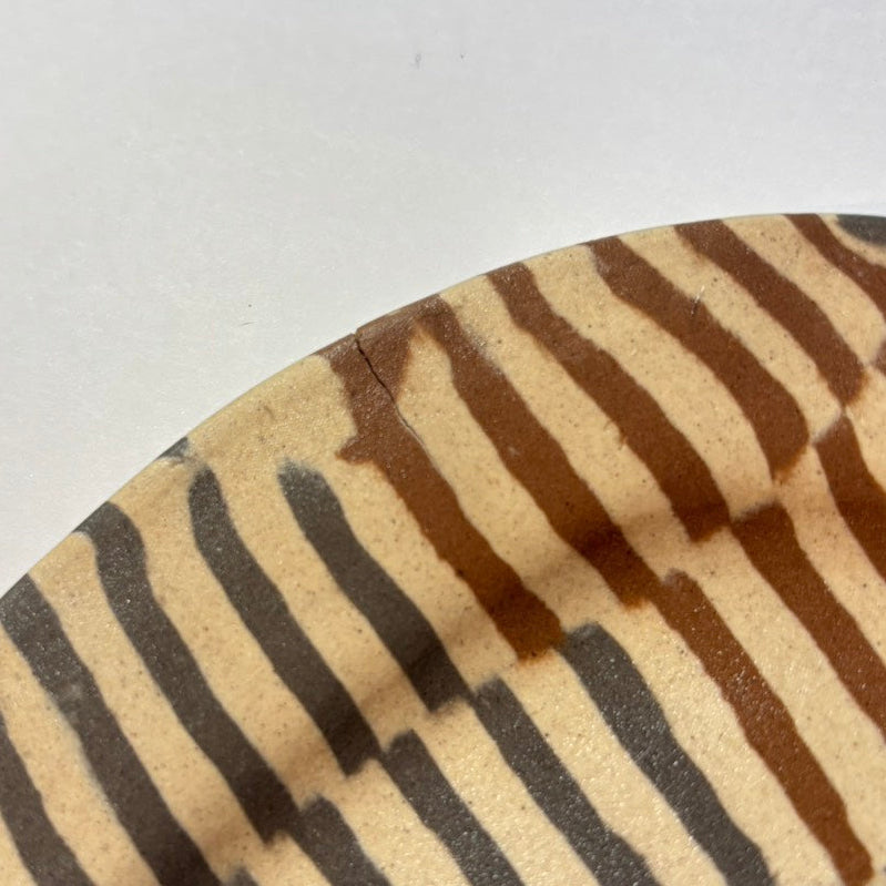 Nerikomi Stripe Woven Bag Pattern Small Plate B