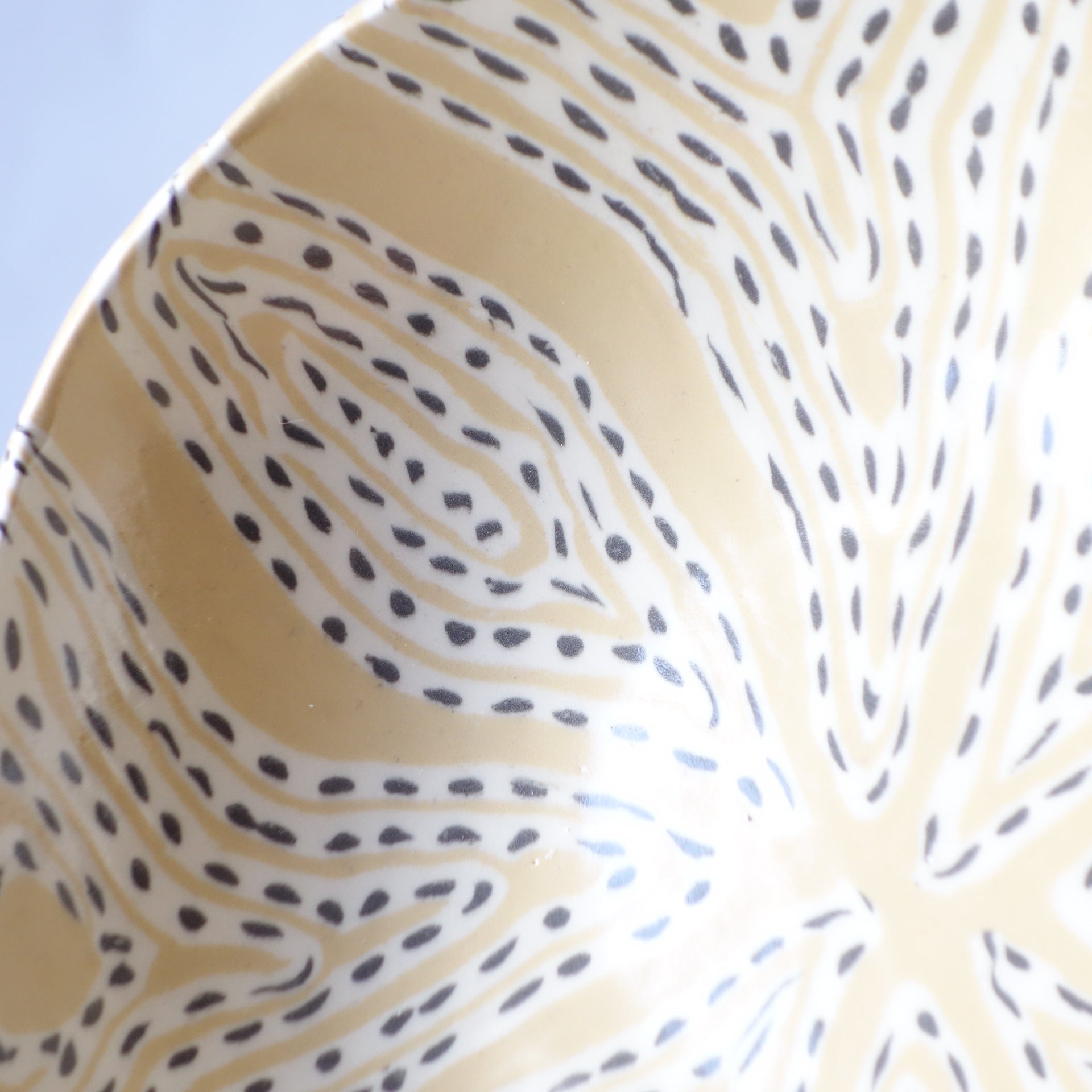 Nerikomi Old Indian Fabric Pattern Round Bowl