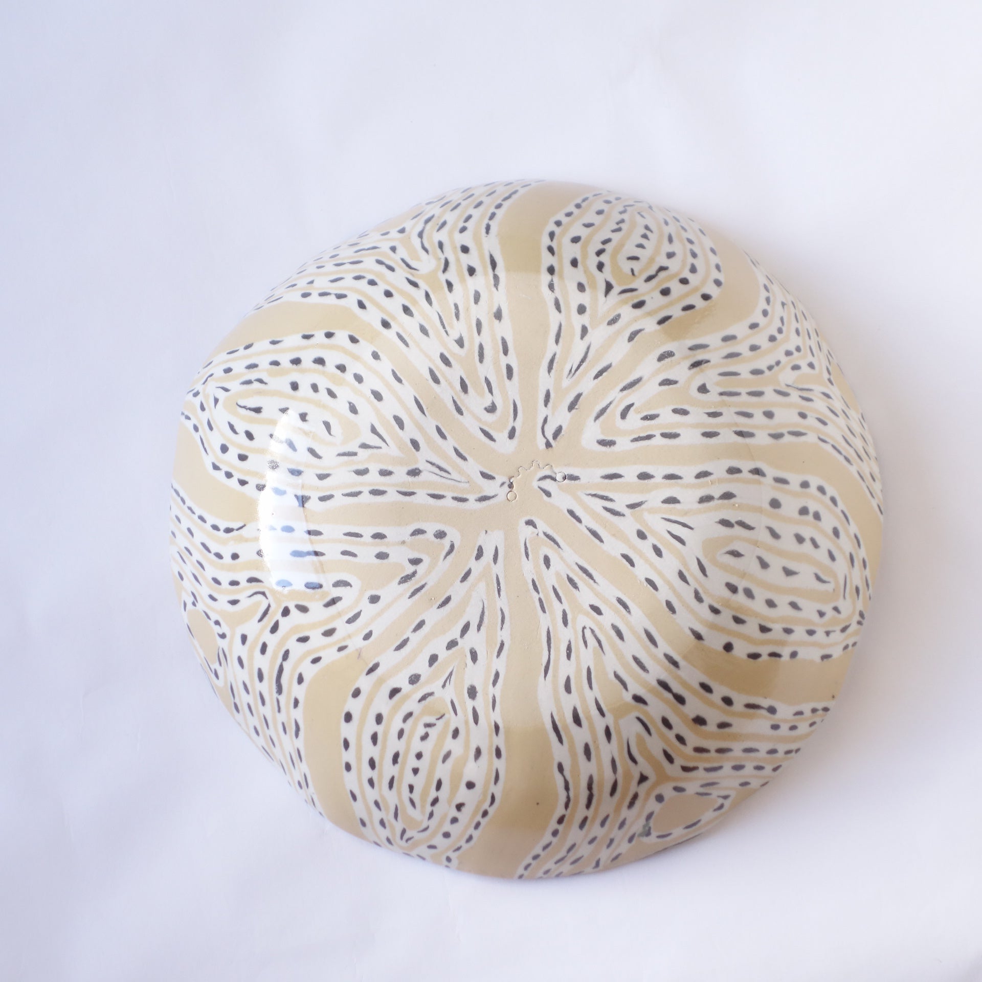 Nerikomi Old Indian Fabric Pattern Round Bowl