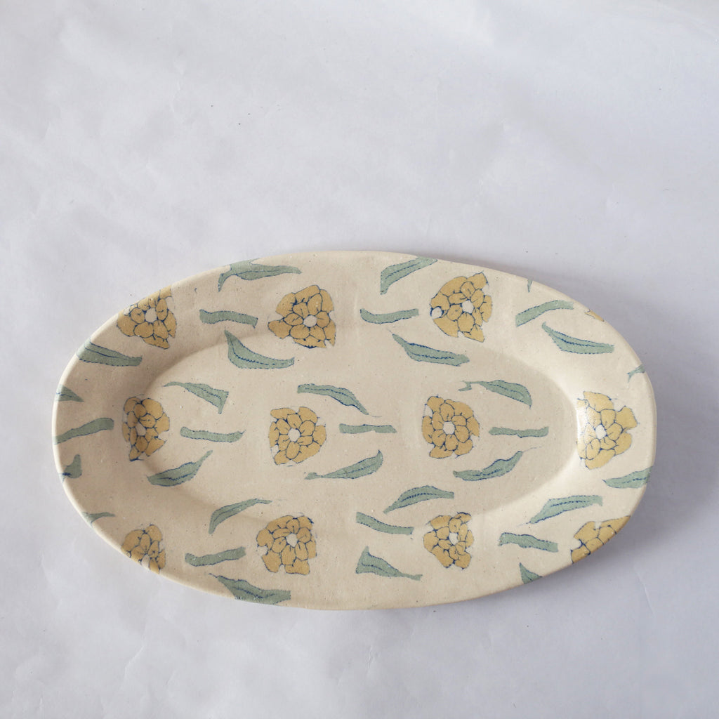 Nerikomi Flower Pattern Plate