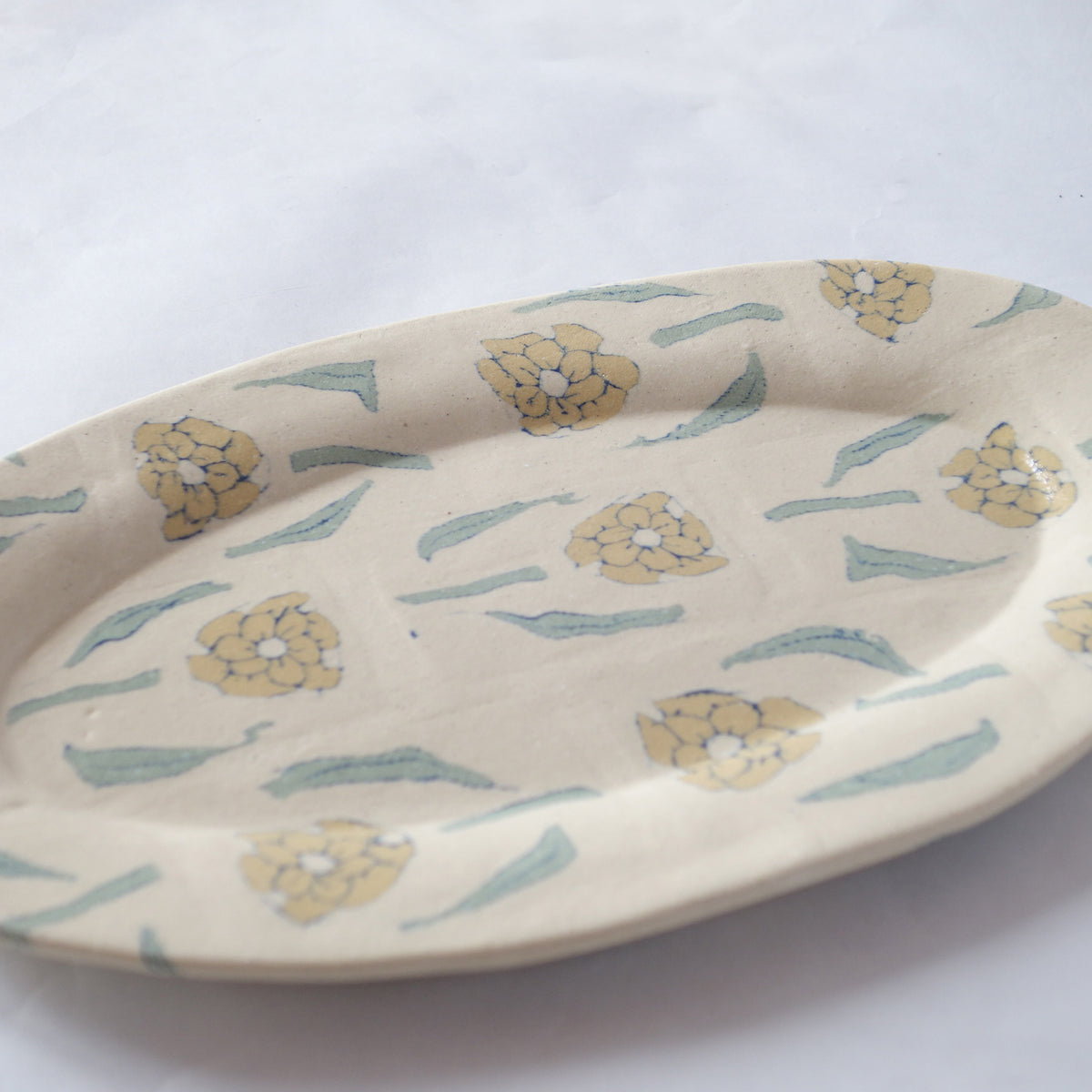 Nerikomi Flower Pattern Plate