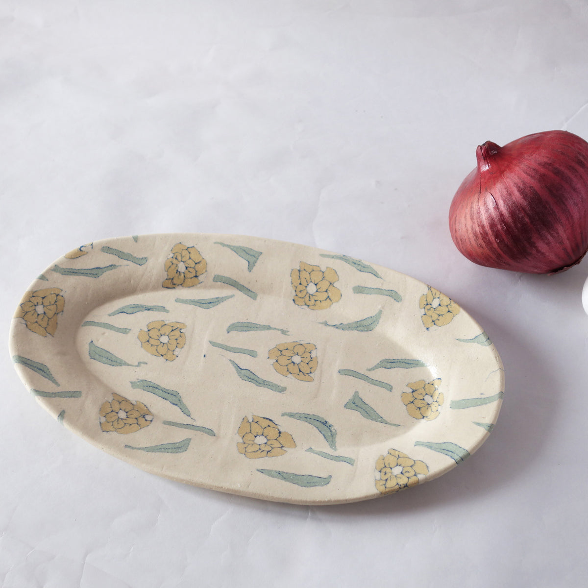 Nerikomi Flower Pattern Plate