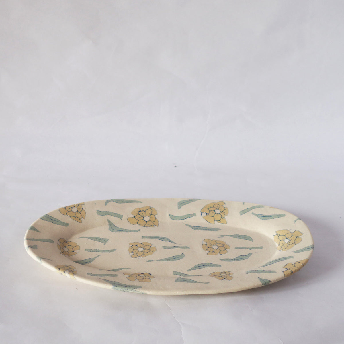 Nerikomi Flower Pattern Plate