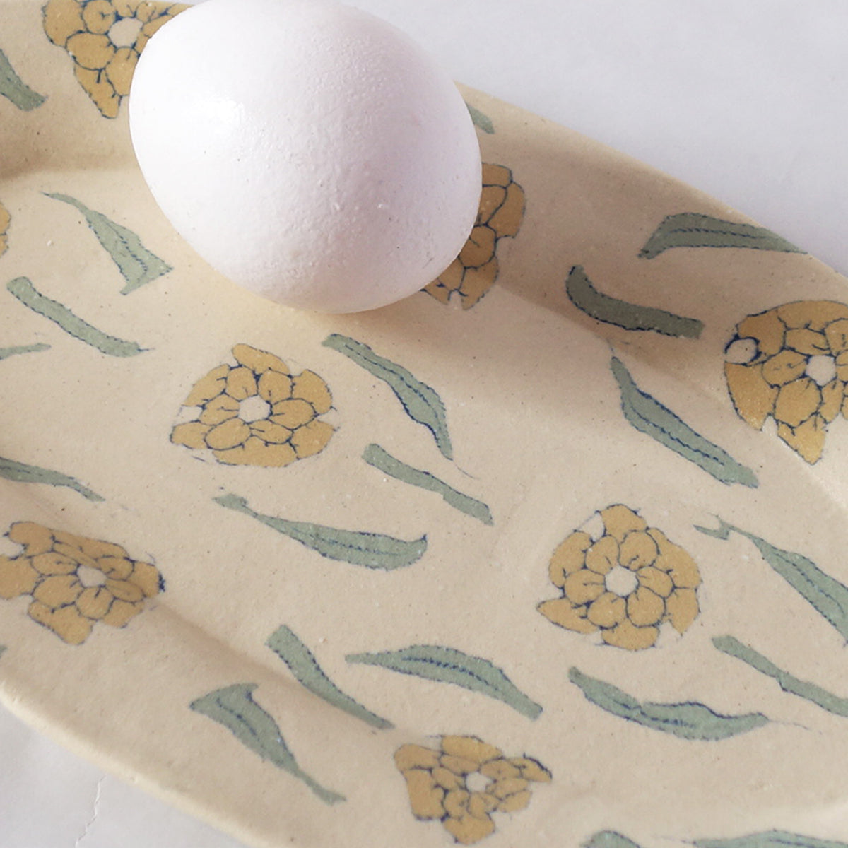 Nerikomi Flower Pattern Plate