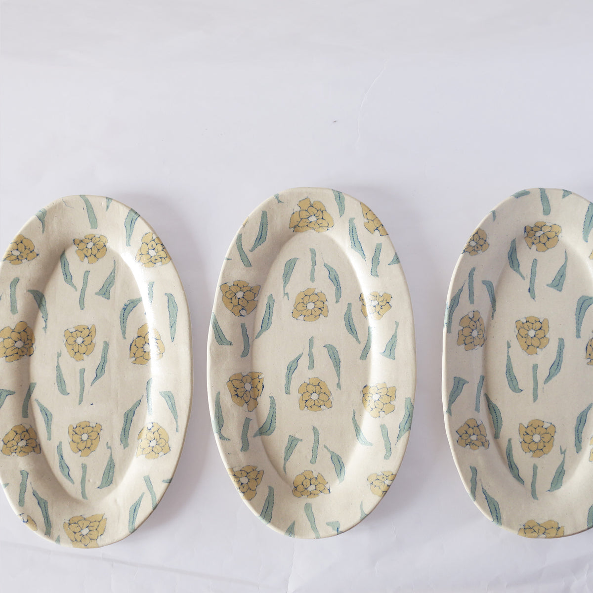 Nerikomi Flower Pattern Plate