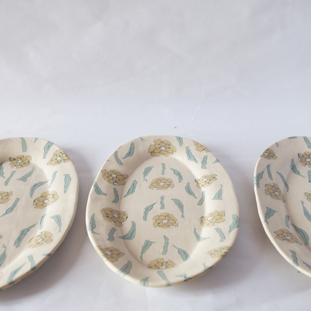 Nerikomi Flower Pattern Plate