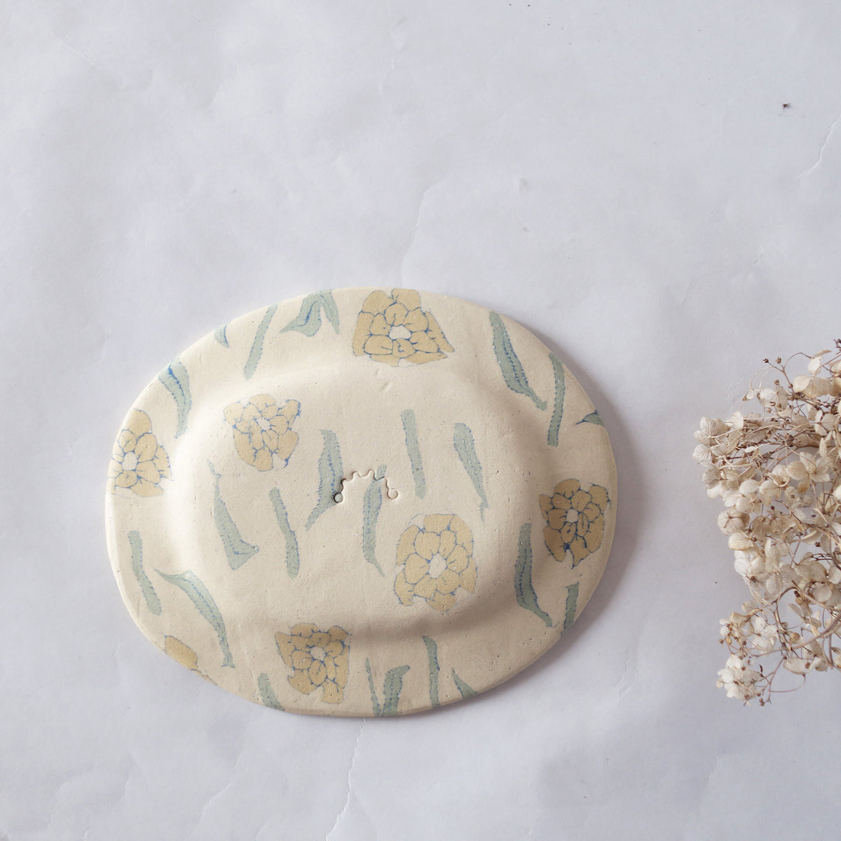 Nerikomi Flower Pattern Plate