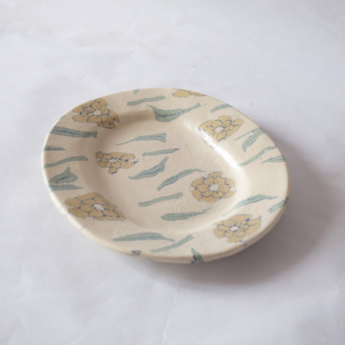 Nerikomi Flower Pattern Plate