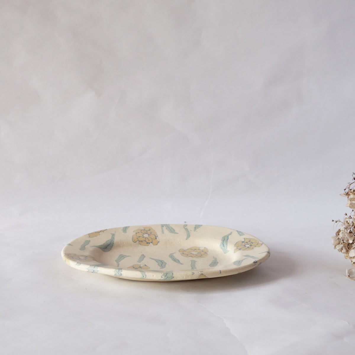 Nerikomi Flower Pattern Plate