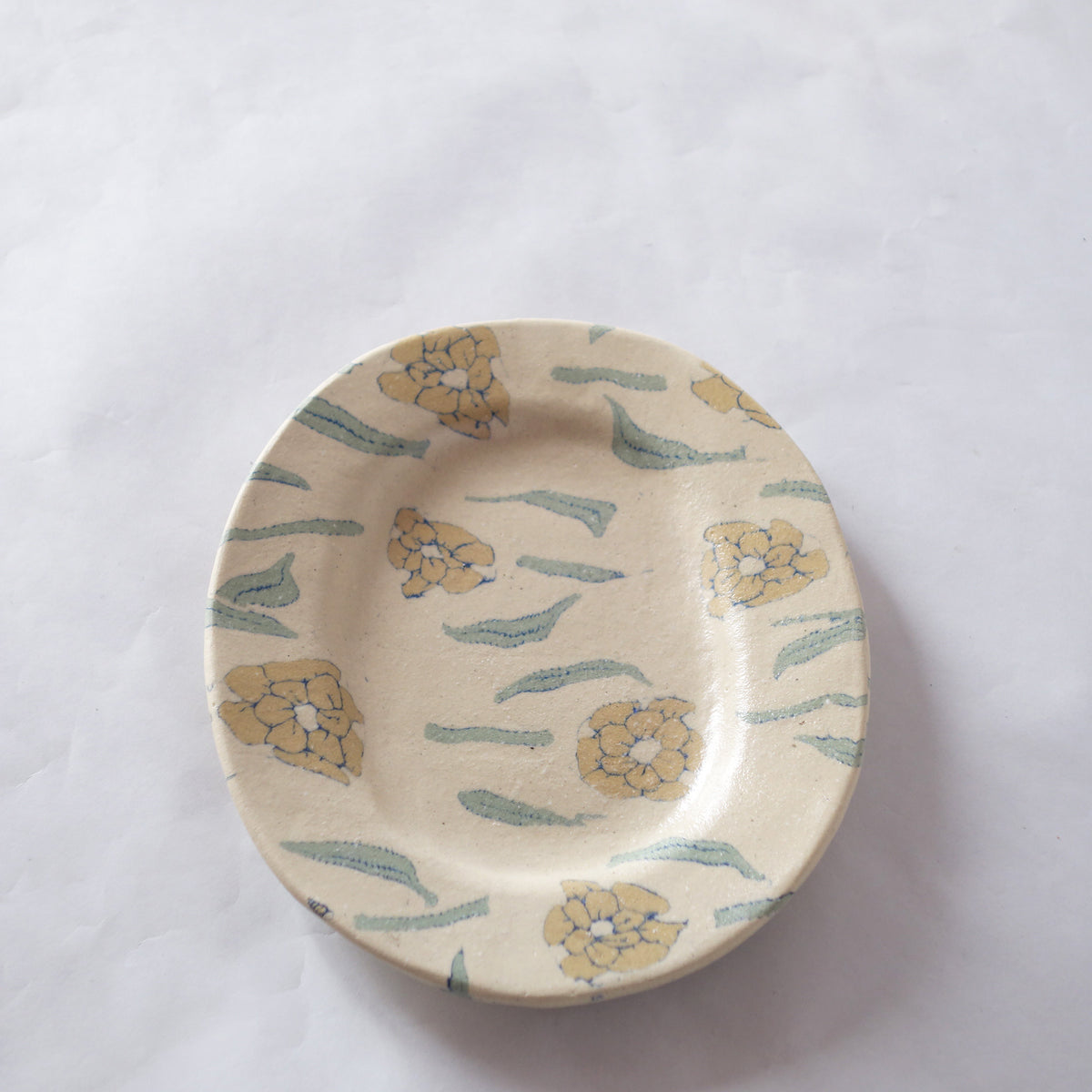 Nerikomi Flower Pattern Plate