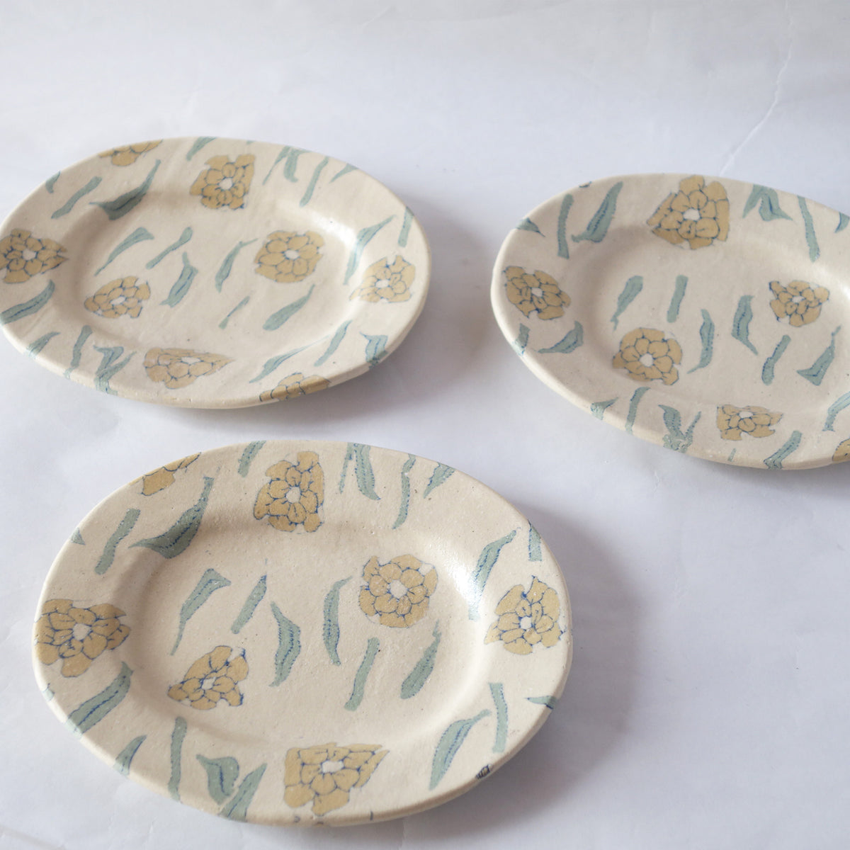 Nerikomi Flower Pattern Plate