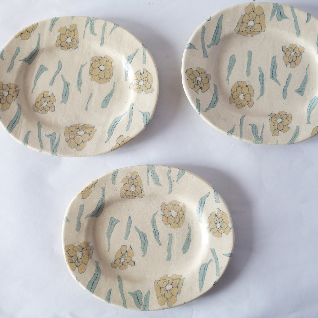 Nerikomi Flower Pattern Plate