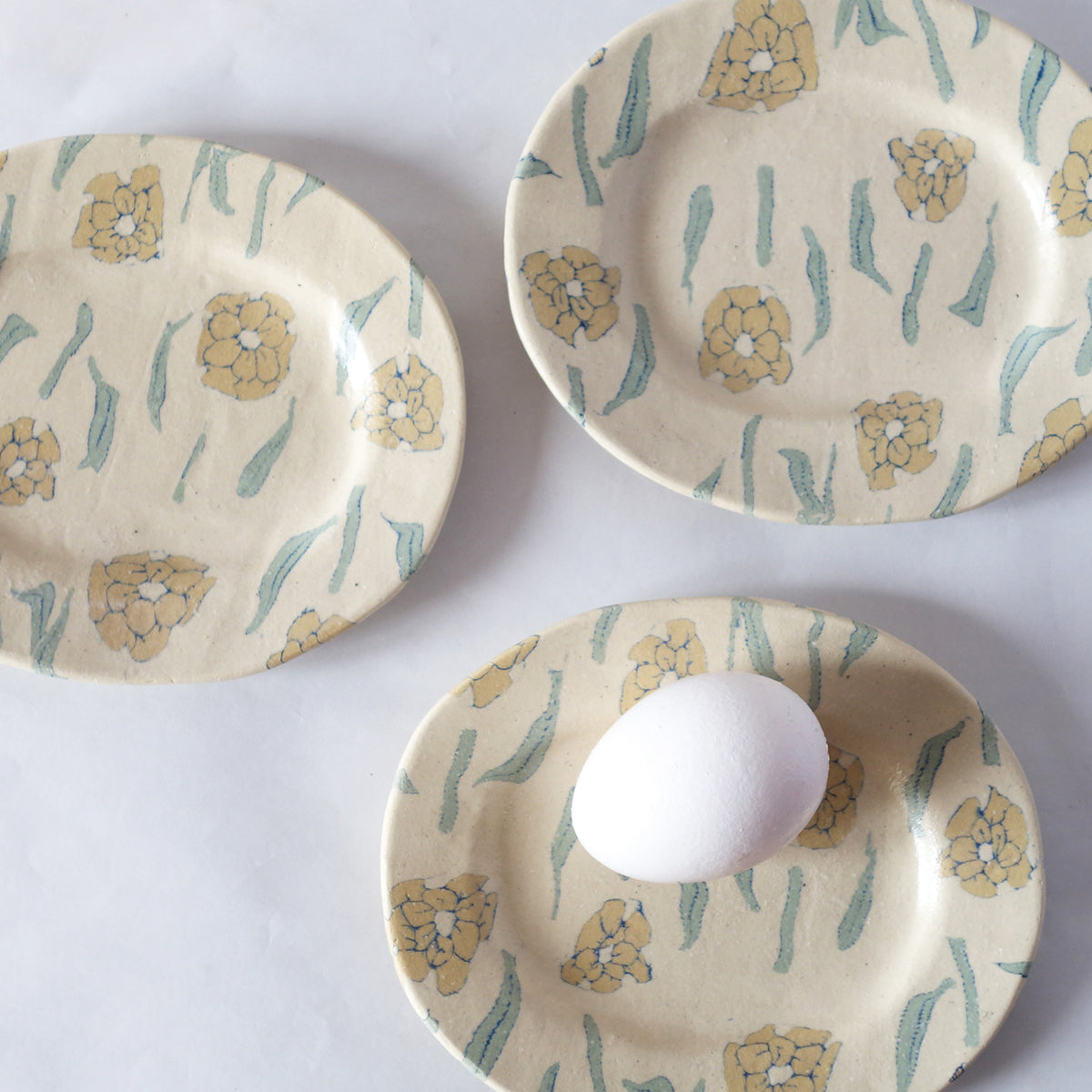Nerikomi Flower Pattern Plate