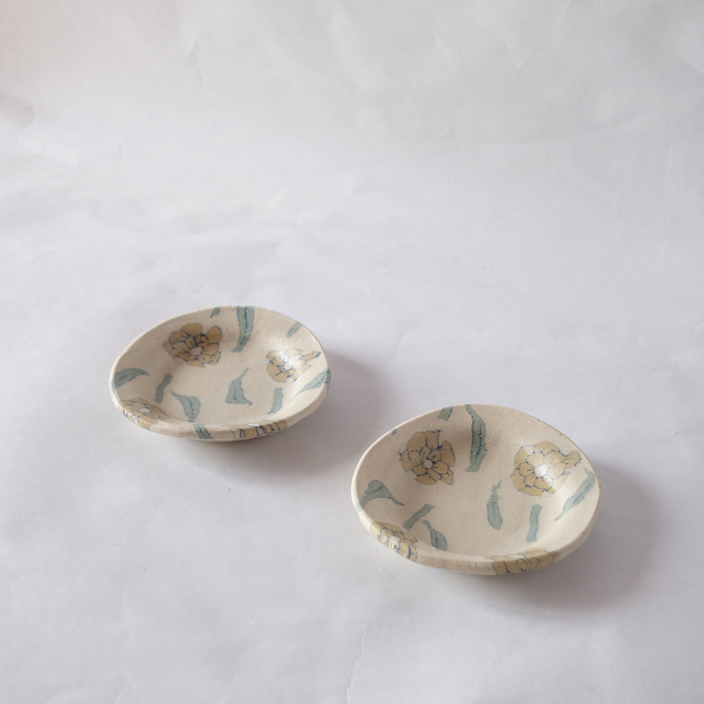 Nerikomi Flower Pattern Plate