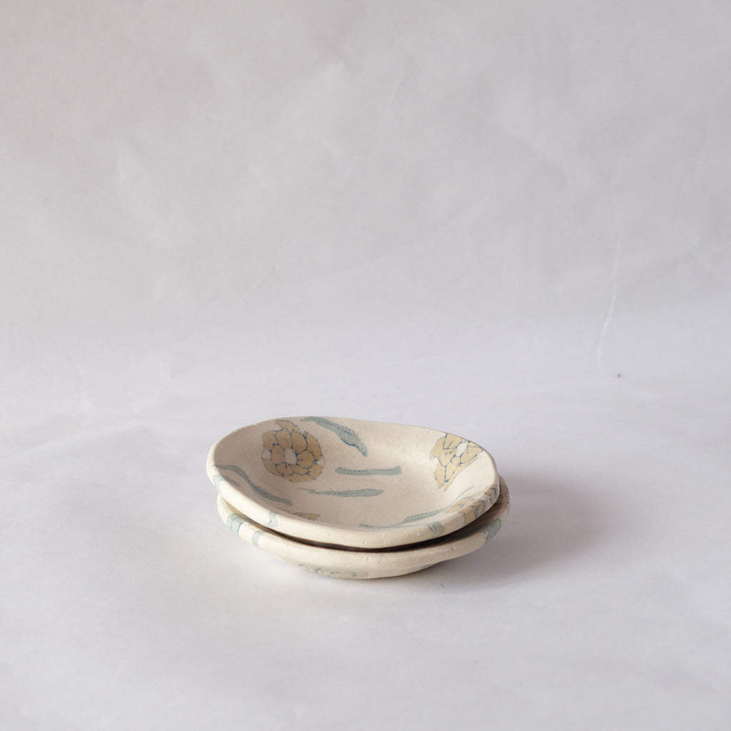 Nerikomi Flower Pattern Plate