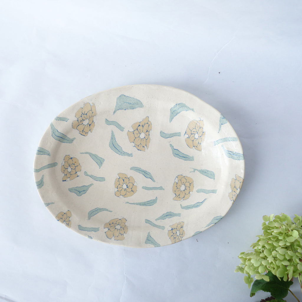 Nerikomi Flower Pattern Plate