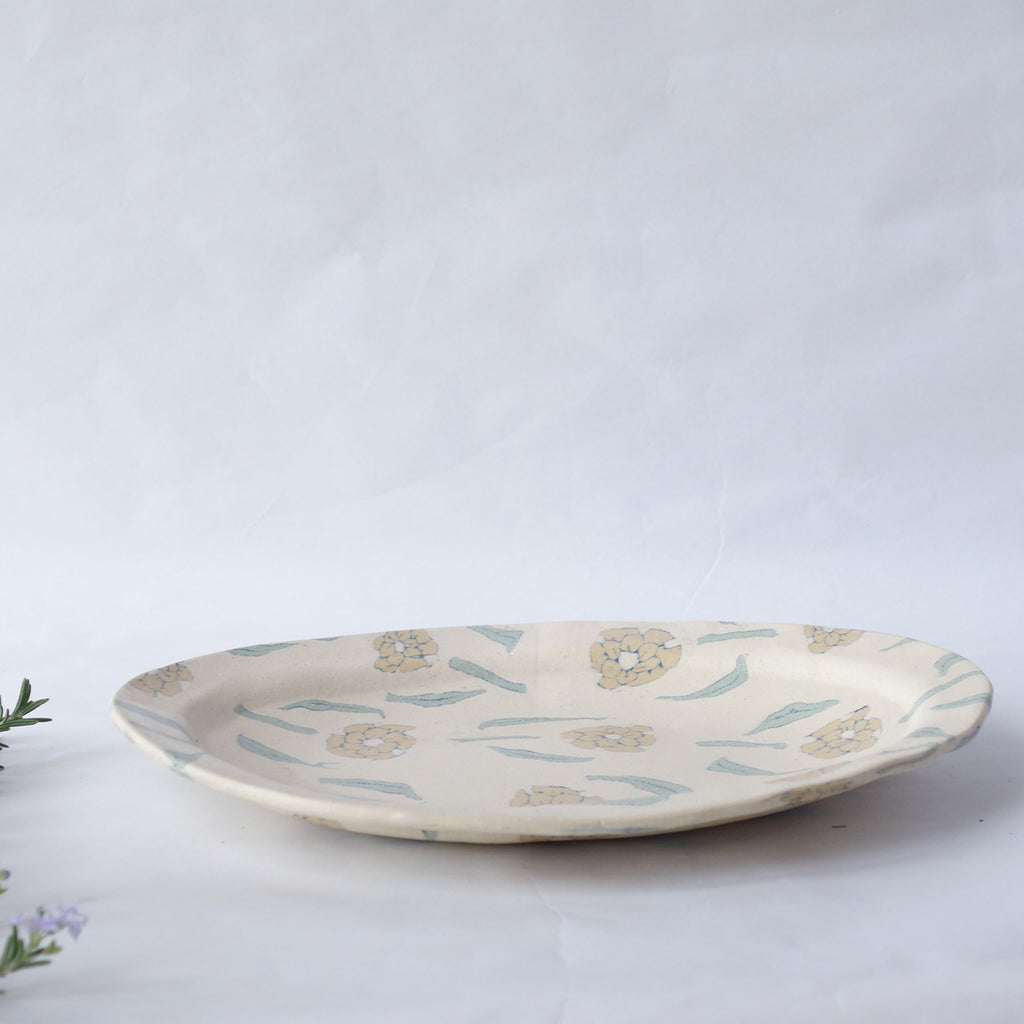 Nerikomi Flower Pattern Plate