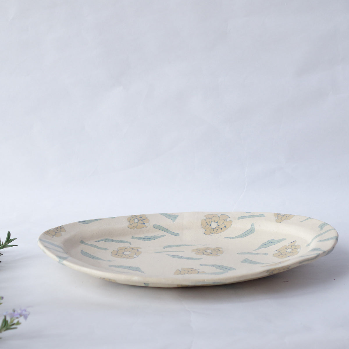 Nerikomi Flower Pattern Plate