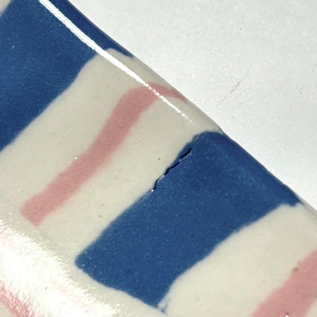 Nerikomi Blue Stripe Bamlieke Pattern Boat B