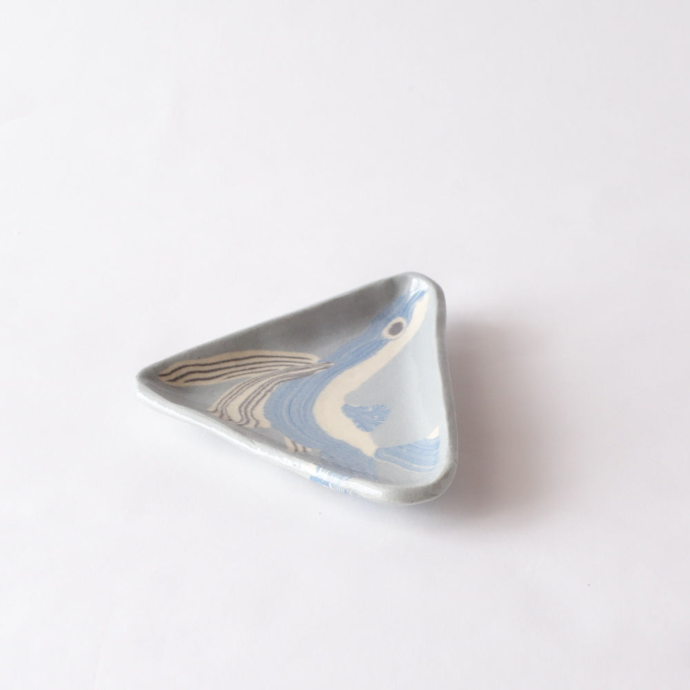 Nerikomi Flying Fish Pattern Triangle Tray