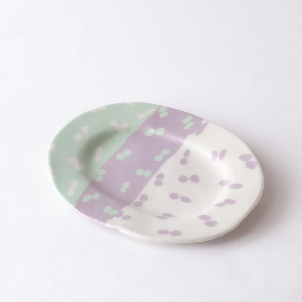 Nerikomi Three-Color Dot Pattern Plates and Bowls