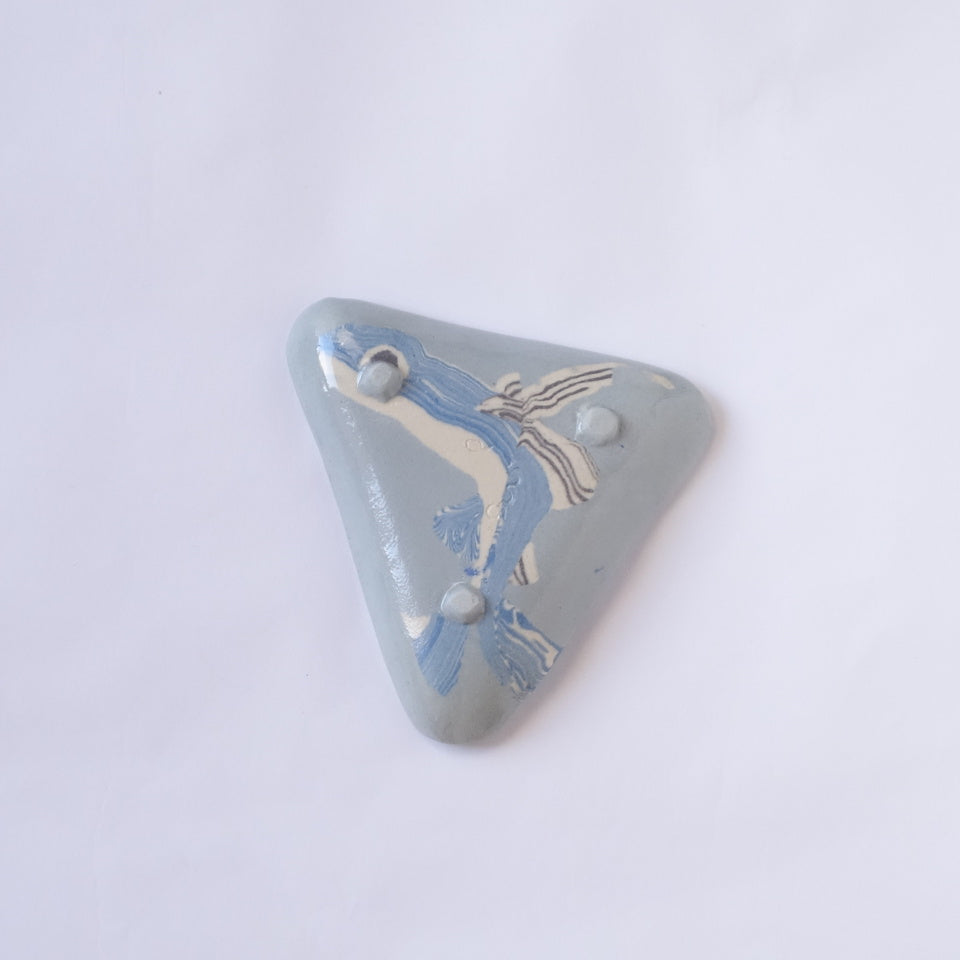 Nerikomi Flying Fish Pattern Triangle Tray