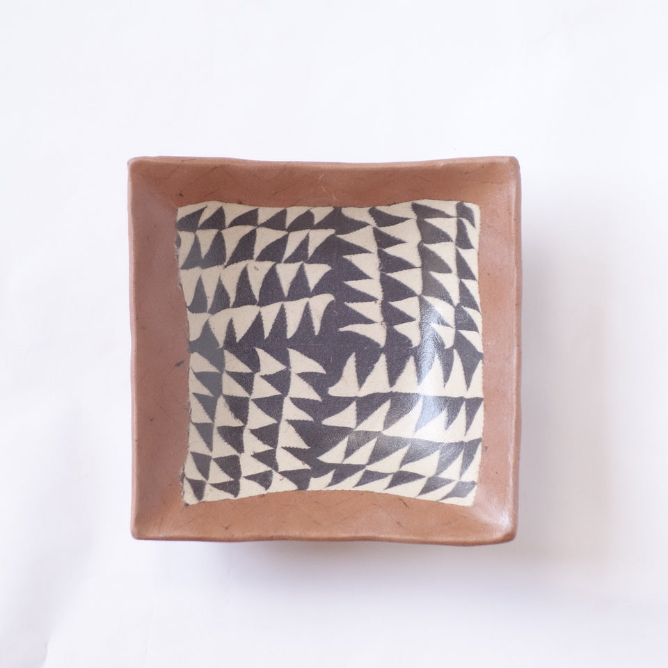 Nerikomi African Basket Pattern Square Bowl