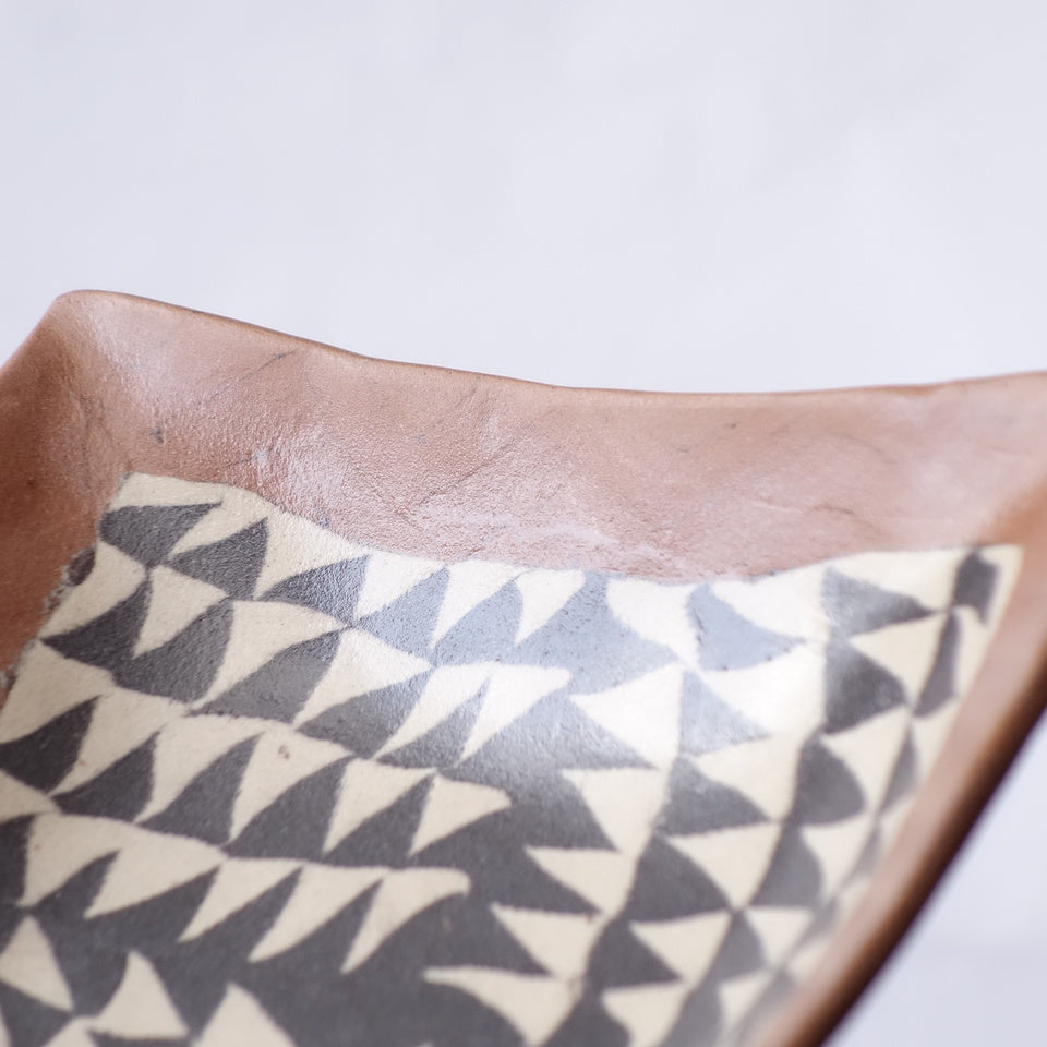 Nerikomi African Basket Pattern Square Bowl