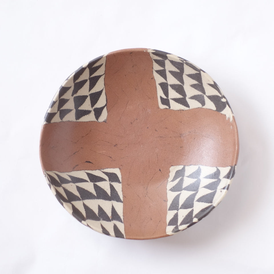 Nerikomi African Basket Pattern Round Bowl
