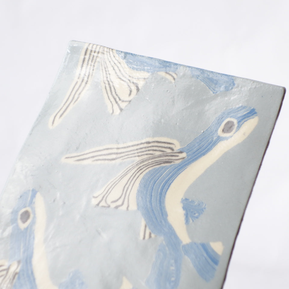 Nerikomi Flying Fish Pattern Rectangle Tray