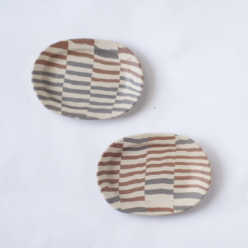 Nerikomi Jute Weave Pattern Small Plate