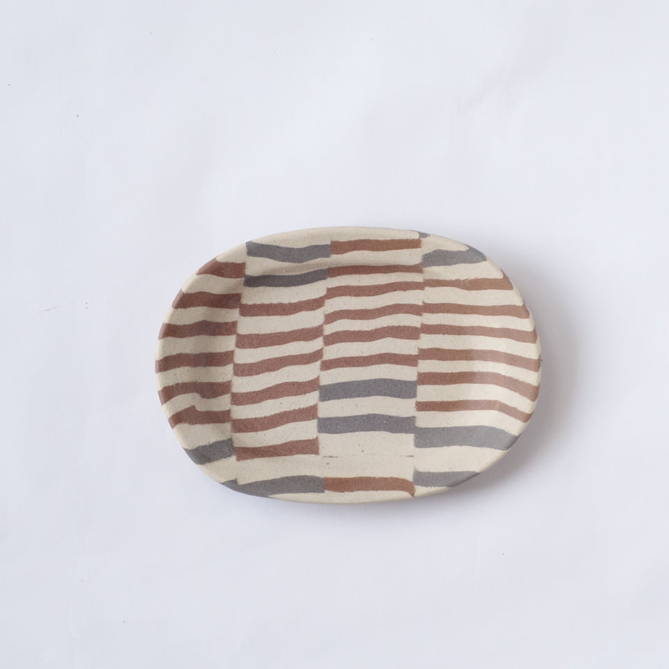 Nerikomi Jute Weave Pattern Small Plate