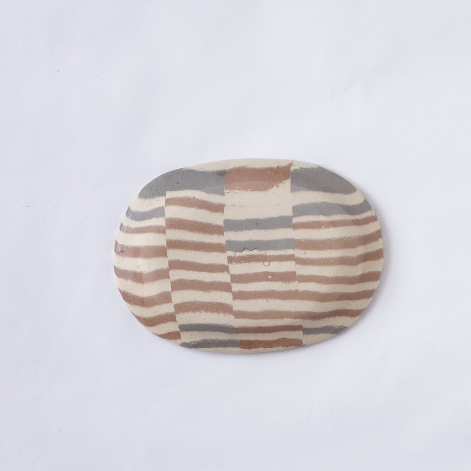 Nerikomi Jute Weave Pattern Small Plate