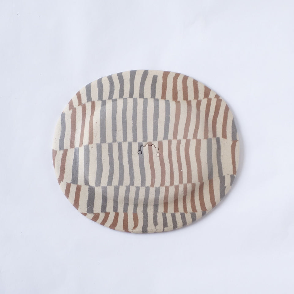 Nerikomi Stripe Woven Bag Pattern Small Plate B