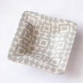 Nerikomi Tile Wall Pattern Square Bowl with Wide Rim B