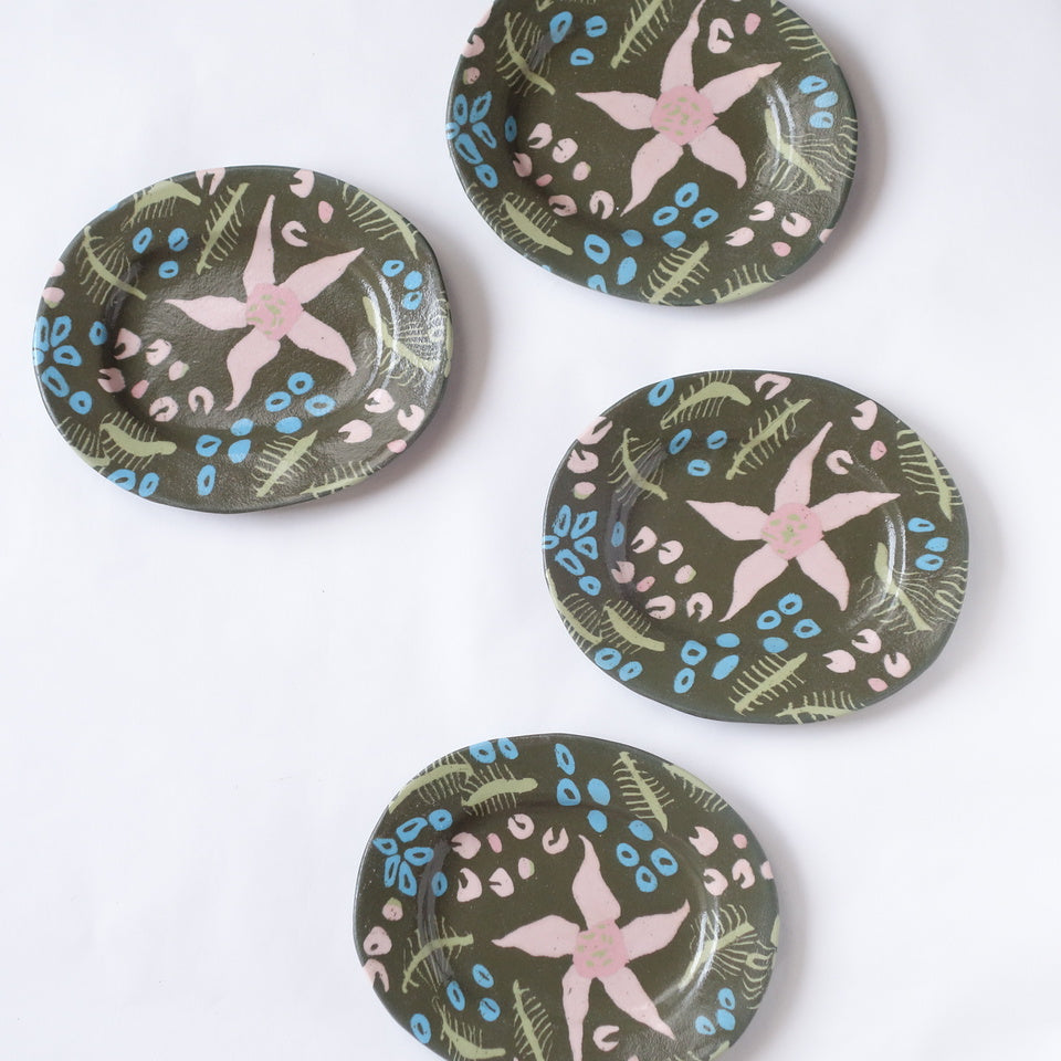 Nerikomi Jungle Bloom Pattern Plate