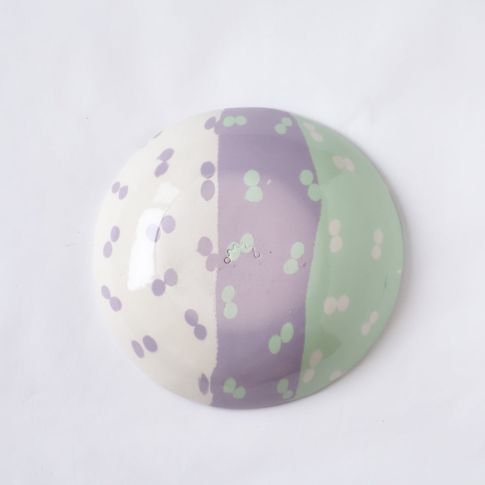 Nerikomi Three-Color Dot Pattern Plates and Bowls