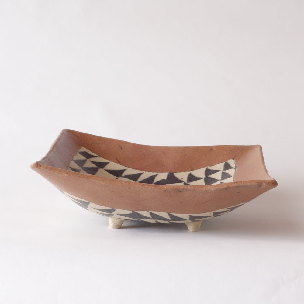 Nerikomi African Basket Pattern Square Bowl