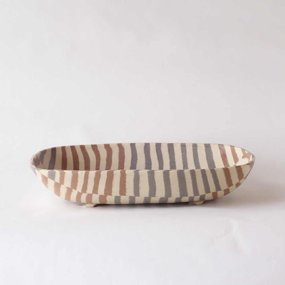 Nerikomi Jute Weave Pattern Rectangle Bowl