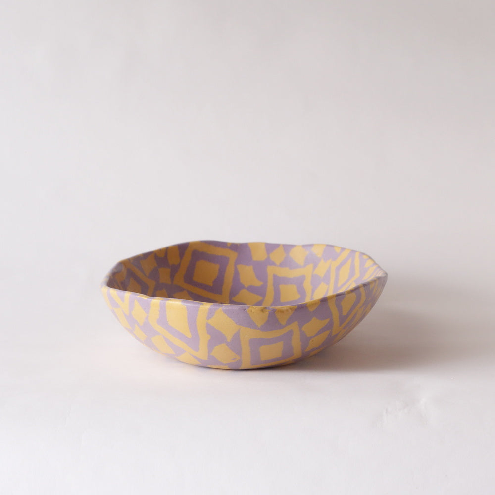 Nerikomi Zise Juse Pattern Oval Bowl