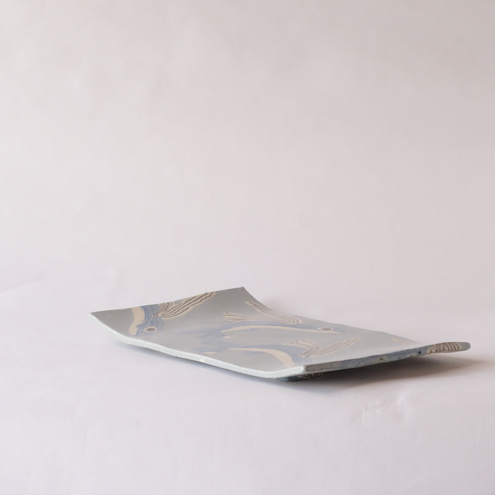 Nerikomi Flying Fish Pattern Rectangle Tray