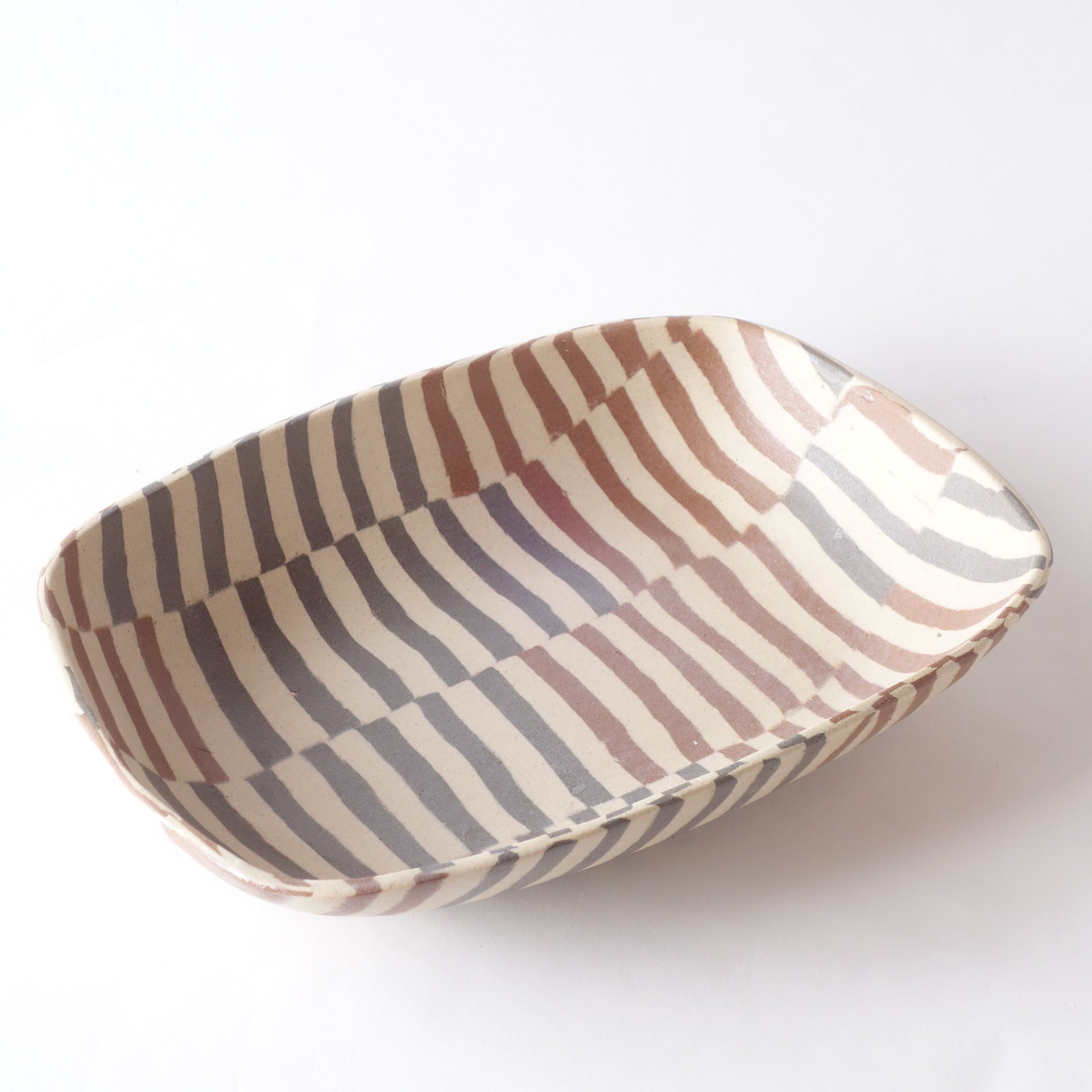 Nerikomi Jute Weave Pattern Rectangle Bowl