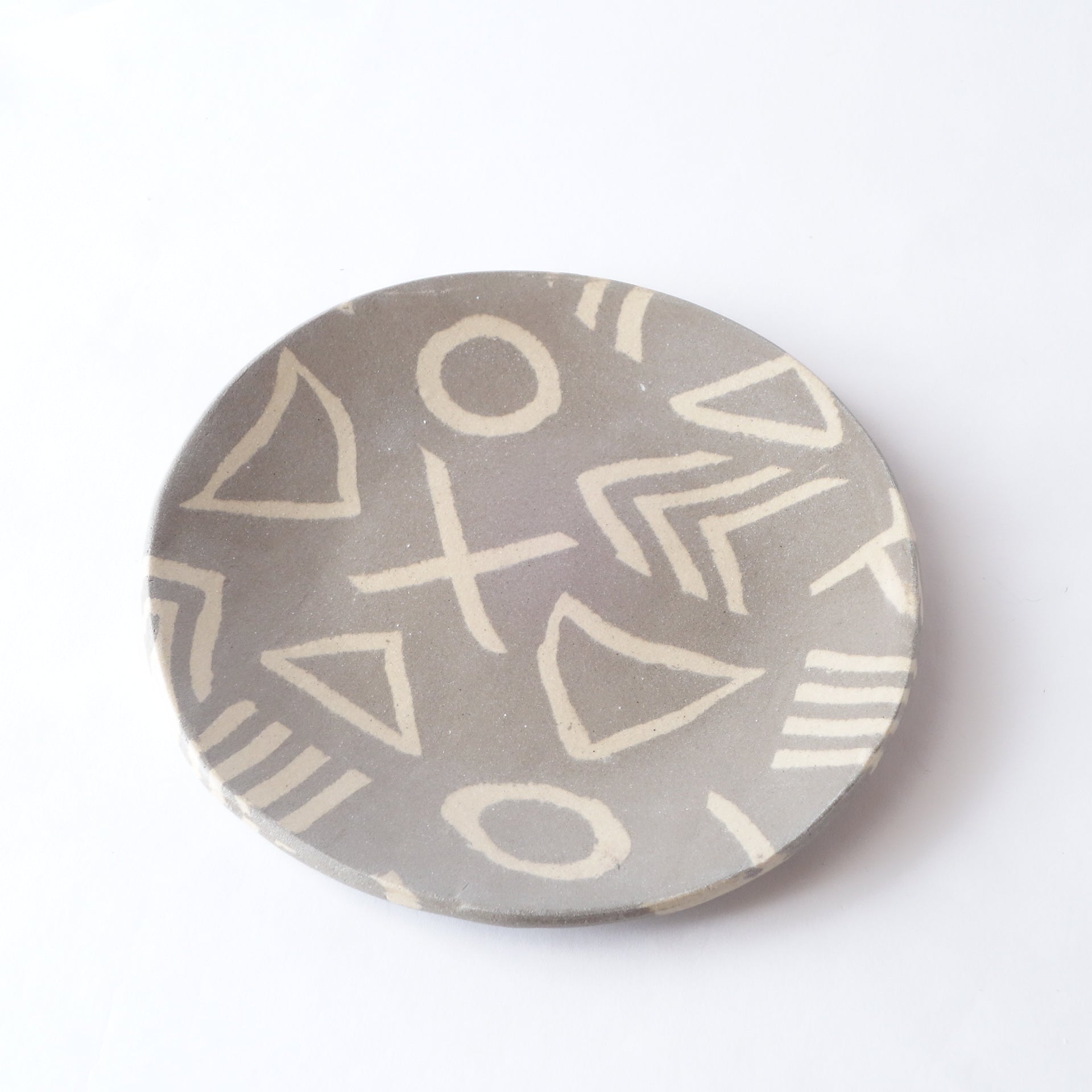 Nerikomi Mud C Pattern Plate