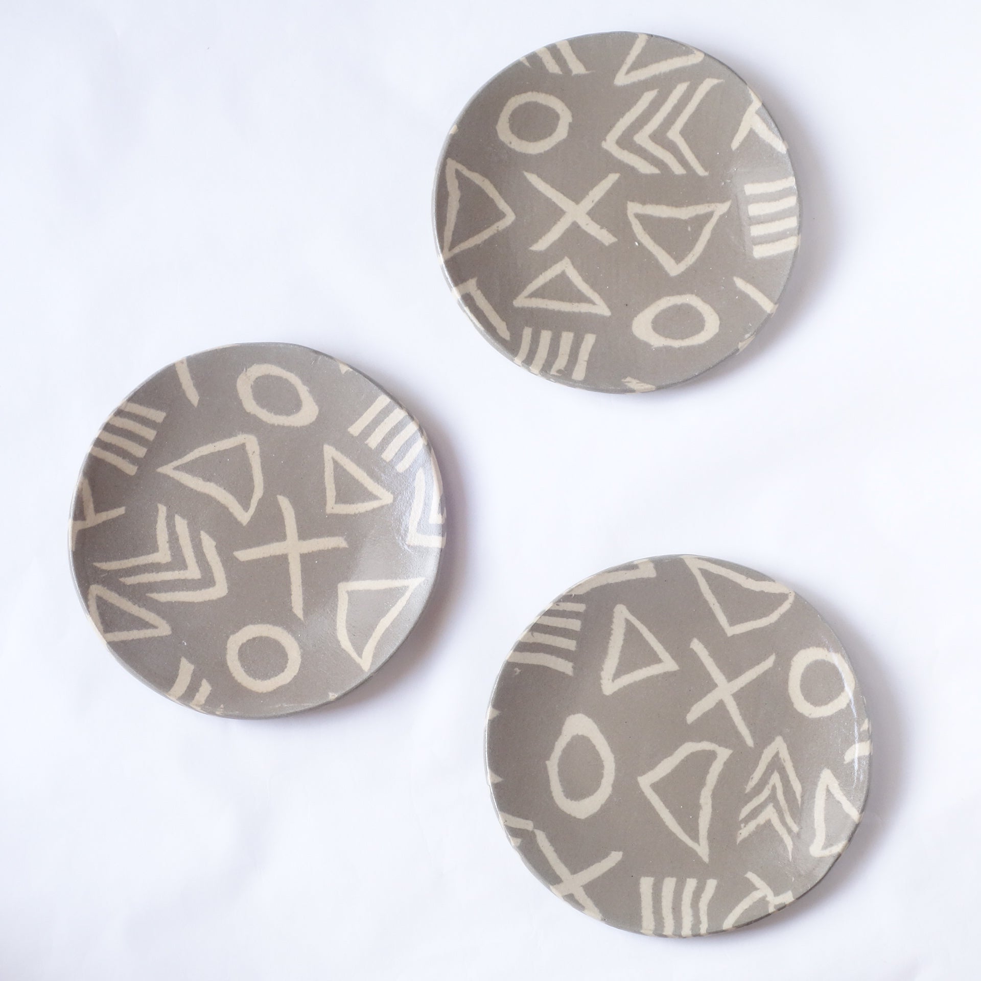 Nerikomi Mud C Pattern Plate