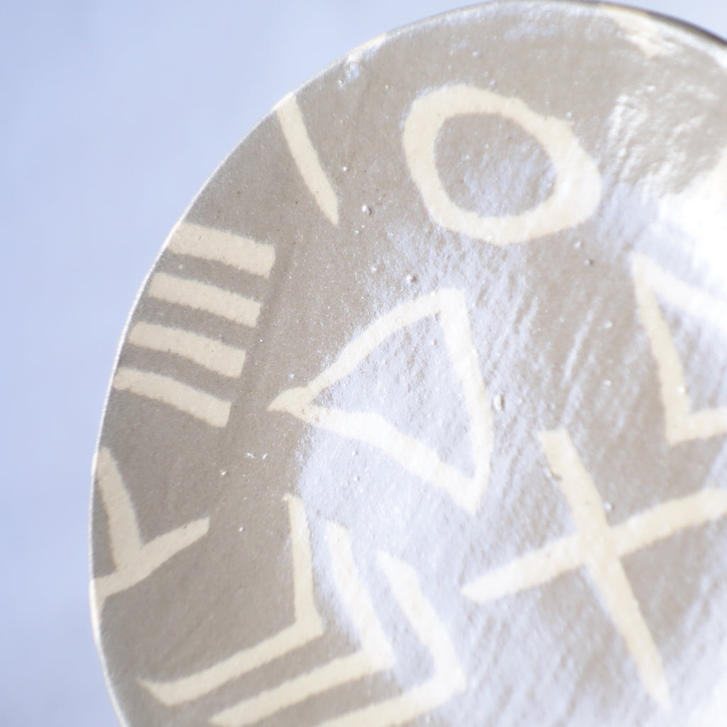 Nerikomi Mud C Pattern Plate