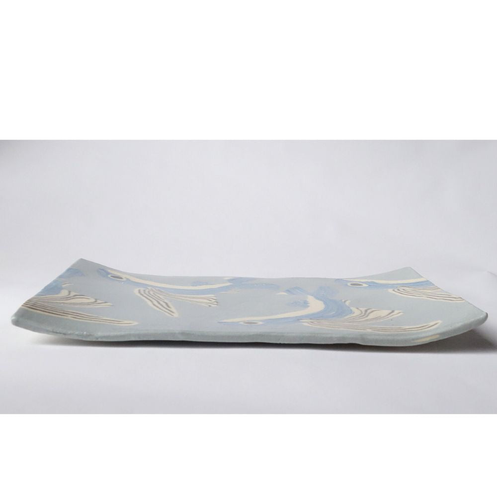 Nerikomi Flying Fish Pattern Rectangle Tray