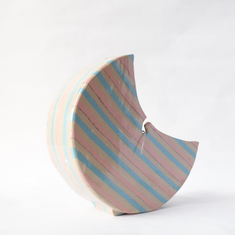 Nerikomi Pink and Blue Stripes Mosquito Coil Holder