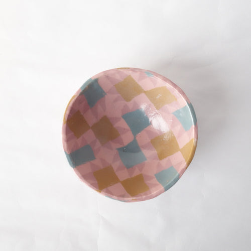 Nerikomi American Quilt Pattern Small Bowl